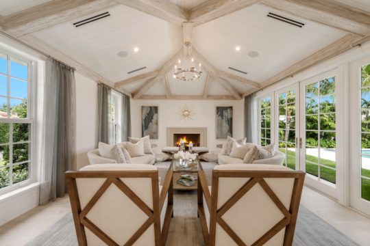 Arabian Living Room with fireplace by Ecclestone Homes