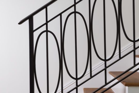 Decorative Iron Stair railing in Palmo Signature Residence