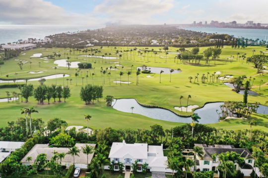 Aerial image of golf course