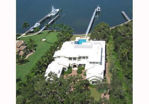 aerial image top down of old harbour home