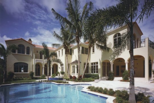 Villa Providencia backyard and elevation with pool before ecclestone