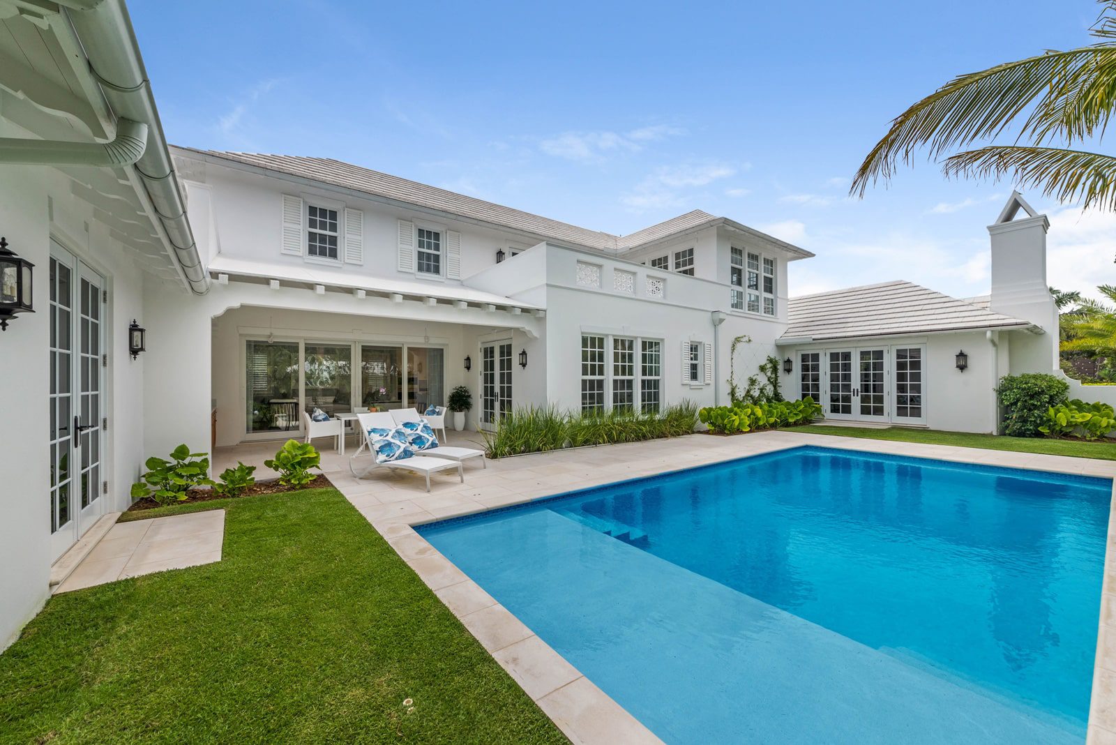 expansive backyard with pool and patio by ecclestone homes